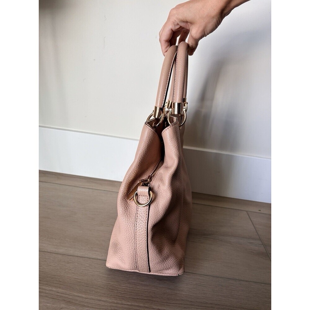 VINCE CAMUTO Pebble LEATHER ACCORDION SATCHEL CROSSBODY light/faint pink Purse - Picture 4 of 8